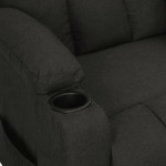 vidaXL Fotoliu rabatabil, negru, material textil vidaXL Fotoliu rabatabil, negru, material textil