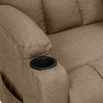 vidaXL Fotoliu rabatabil, gri taupe, material textil