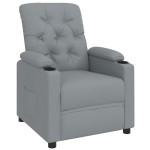 vidaXL Fotoliu rabatabil, gri deschis, material textil