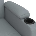 vidaXL Fotoliu rabatabil, gri deschis, material textil