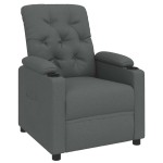 vidaXL Fotoliu rabatabil, gri închis, material textil