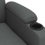 vidaXL Fotoliu rabatabil, gri închis, material textil