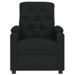vidaXL Fotoliu rabatabil, negru, material textil vidaXL Fotoliu rabatabil, negru, material textil
