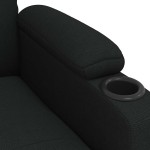 vidaXL Fotoliu rabatabil, negru, material textil vidaXL Fotoliu rabatabil, negru, material textil
