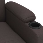 vidaXL Fotoliu rabatabil, maro închis, material textil