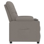 vidaXL Fotoliu rabatabil, gri taupe, material textil