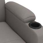 vidaXL Fotoliu rabatabil, gri taupe, material textil