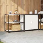 vidaXL Set de depozitare pentru bucătărie 2 pcs Alb 180 x 50 x 92 cm