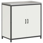 vidaXL Set de depozitare pentru bucătărie 2 pcs Alb 180 x 50 x 92 cm