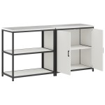 vidaXL Set de depozitare pentru bucătărie 2 pcs Alb 180 x 50 x 92 cm