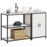 vidaXL Set de depozitare pentru bucătărie 2 pcs Alb 150 x 50 x 92 cm