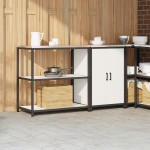 vidaXL Set de depozitare pentru bucătărie 2 pcs Alb 150 x 50 x 92 cm