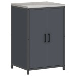 vidaXL Set de depozitare pentru bucătărie cu raft 2 pcs Antracit