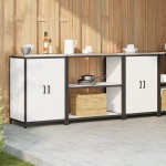 vidaXL Set de depozitare pentru bucătărie 3 pcs Alb 210 x 50 x 92 cm