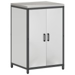 vidaXL Set de depozitare pentru bucătărie cu raft cu depozitare cu ușă 3 pcs Argintiu
