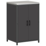 vidaXL Set de depozitare pentru bucătărie 3 pcs Negru 240 x 50 x 92 cm