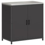 vidaXL Set de depozitare pentru bucătărie 3 pcs Negru 240 x 50 x 92 cm