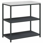 vidaXL Set de depozitare pentru bucătărie cu raft Altele cu depozitare cu ușă 3 pcs Antracit