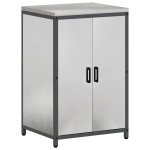 vidaXL Set de depozitare pentru bucătărie cu raft Altele cu depozitare cu ușă 3 pcs Argintiu