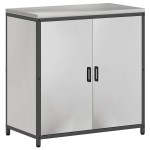 vidaXL Set de depozitare pentru bucătărie cu raft Altele cu depozitare cu ușă 3 pcs Argintiu
