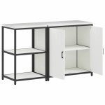 vidaXL Set de depozitare pentru bucătărie 2 pcs Alb 150 x 50 x 92 cm