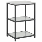 vidaXL Set de depozitare pentru bucătărie cu raft cu depozitare cu ușă Ajustabil 2 pcs Argintiu
