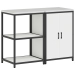 vidaXL Set de depozitare pentru bucătărie 2 pcs Alb 120 x 50 x 92 cm