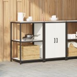 vidaXL Set de depozitare pentru bucătărie 2 pcs Alb 120 x 50 x 92 cm