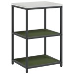 vidaXL Set de depozitare pentru bucătărie cu raft 2 pcs Verde măsliniu