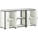vidaXL Set de depozitare pentru bucătărie 3 pcs Alb 180 x 50 x 92 cm