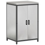vidaXL Set de depozitare pentru bucătărie cu raft cu depozitare cu ușă 3 pcs Argintiu