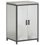 vidaXL Set de depozitare pentru bucătărie cu raft cu depozitare cu ușă 3 pcs Argintiu