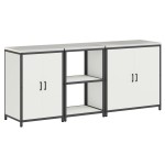 vidaXL Set de depozitare pentru bucătărie 3 pcs Alb 210 x 50 x 92 cm