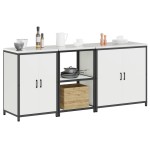 vidaXL Set de depozitare pentru bucătărie 3 pcs Alb 210 x 50 x 92 cm