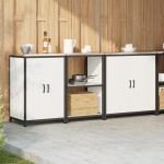 vidaXL Set de depozitare pentru bucătărie 3 pcs Alb 210 x 50 x 92 cm
