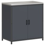 vidaXL Set de depozitare pentru bucătărie cu raft Altele cu depozitare cu ușă 3 pcs Antracit vidaXL Set de depozitare pentru bucătărie cu raft Altele cu depozitare cu ușă 3 pcs Antracit