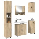 vidaXL Set de mobilier pentru baie cu sertar 5 pcs Stejar Sonoma