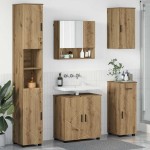 vidaXL Set de mobilier pentru baie cu sertar 5 pcs Stejar Artizanal