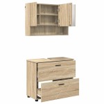 vidaXL Set de mobilier pentru baie cu sertar 2 pcs Stejar Sonoma