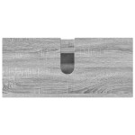 vidaXL Set de mobilier pentru baie cu sertar cu raft 2 pcs Gri Sonoma