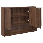 vidaXL Set de mobilier pentru baie cu sertar 3 pcs Stejar închis
