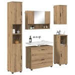 vidaXL Set de mobilier pentru baie cu sertar 5 pcs Stejar Artizanal