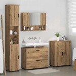 vidaXL Set de mobilier pentru baie cu sertar 4 pcs Stejar Artizanal