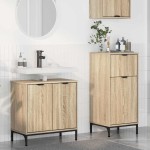 vidaXL Set de mobilier pentru baie cu sertar 2 pcs Stejar Sonoma