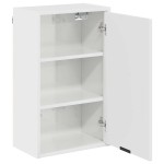 vidaXL Set de mobilier pentru baie cu sertar 3 pcs Alb foarte lucios