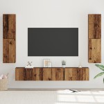 vidaXL Set comodă TV 7 pcs Lemn vechi 60 x 30 x 30 cm Lemn compozit vidaXL Set comodă TV 7 pcs Lemn vechi 60 x 30 x 30 cm Lemn compozit
