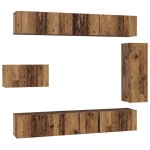 vidaXL Set comodă TV 8 pcs Lemn vechi 30.5 x 30 x 90 cm Lemn compozit vidaXL Set comodă TV 8 pcs Lemn vechi 30.5 x 30 x 90 cm Lemn compozit