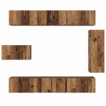 vidaXL Set comodă TV 8 pcs Lemn vechi 30.5 x 30 x 90 cm Lemn compozit vidaXL Set comodă TV 8 pcs Lemn vechi 30.5 x 30 x 90 cm Lemn compozit