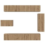 vidaXL Set comodă TV 8 pcs stejar artizanal 30.5 x 30 x 90 cm vidaXL Set comodă TV 8 pcs stejar artizanal 30.5 x 30 x 90 cm