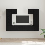 vidaXL Set comodă TV Pe perete 7 pcs Stejar negru 180 x 30 x 120 cm vidaXL Set comodă TV Pe perete 7 pcs Stejar negru 180 x 30 x 120 cm